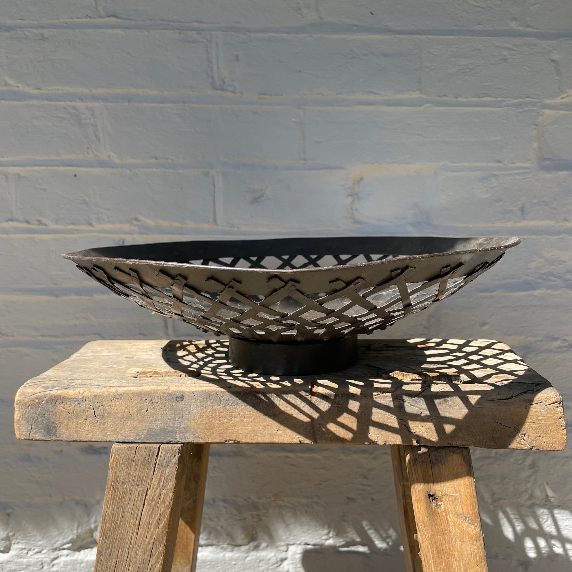 VINTAGE IRON FRUIT BOWL