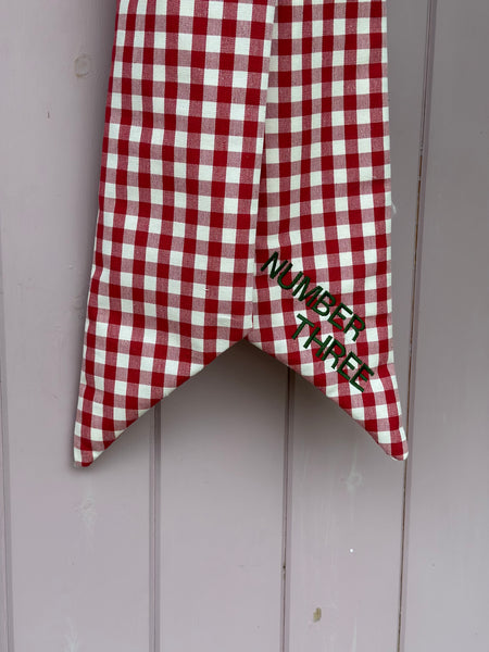 BOW - RED GINGHAM