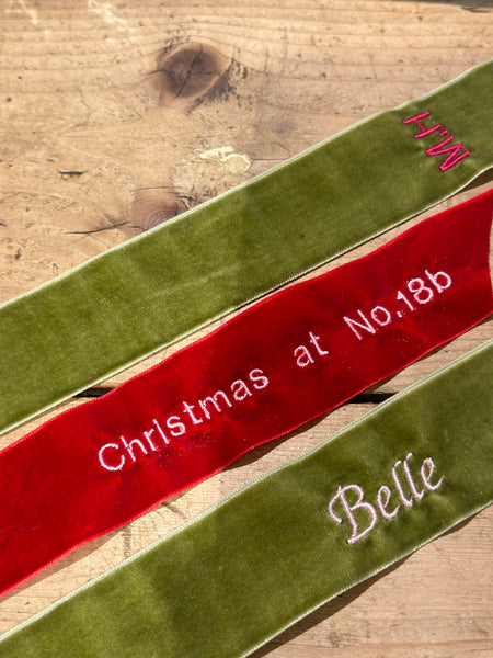 MONOGRAM YOUR RIBBON - VELVET