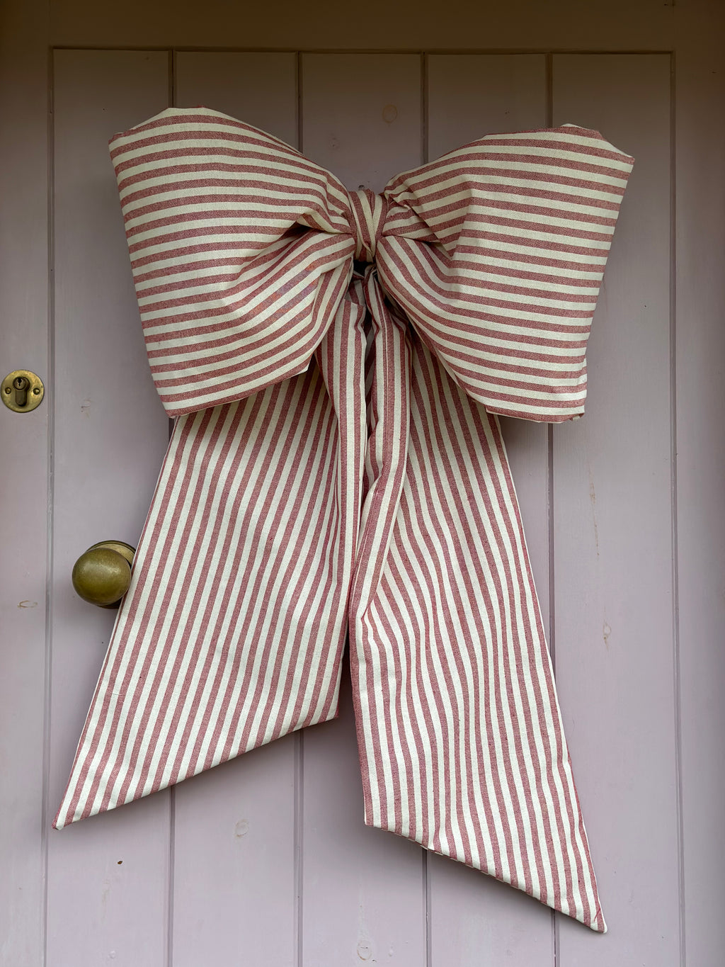 BOW - PINKY RED STRIPE