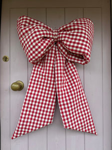 BOW - RED GINGHAM