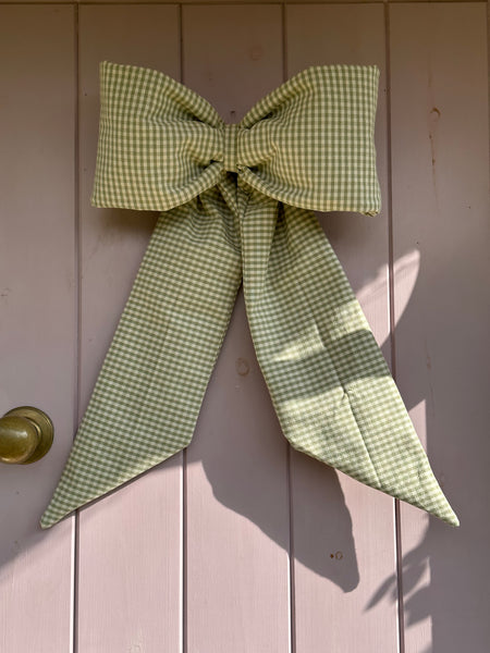 BOW - SAGE GREEN GINGHAM