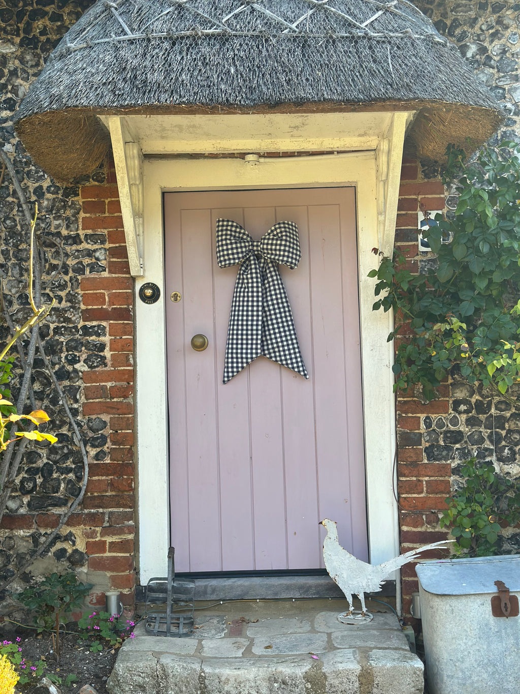 BOW - NAVY BLUE GINGHAM