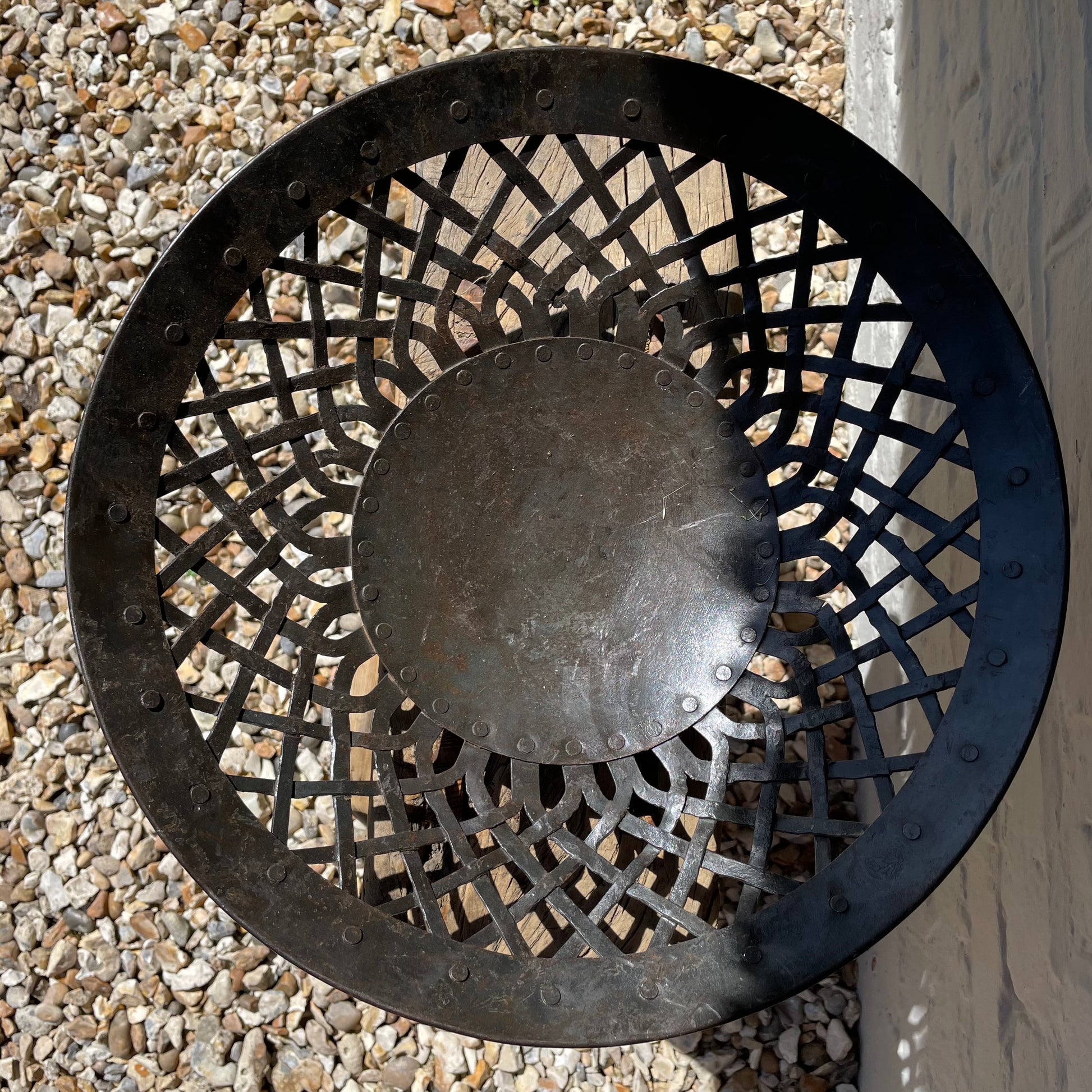 VINTAGE IRON FRUIT BOWL