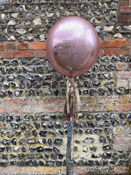 ROSE GOLD ROUND BALLOON WITH HELIUM