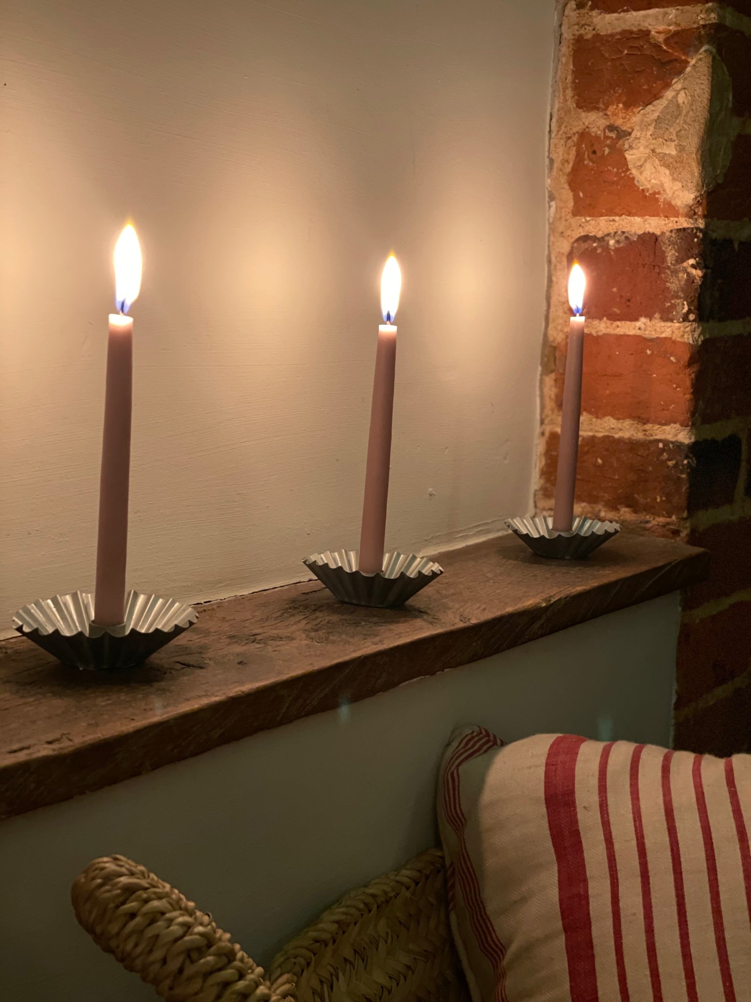 ZINC FLUTED CANDLE HOLDER Claudia and B