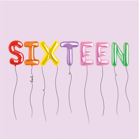 'SIXTEEN' CARD