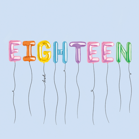 'EIGHTEEN' CARD