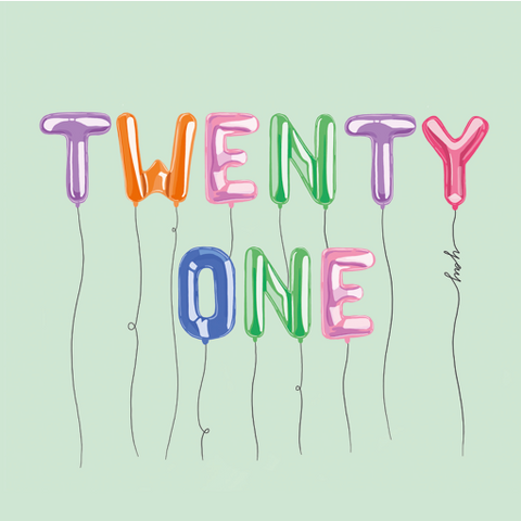 'TWENTY ONE' CARD