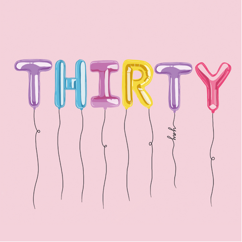 'THIRTY' CARD