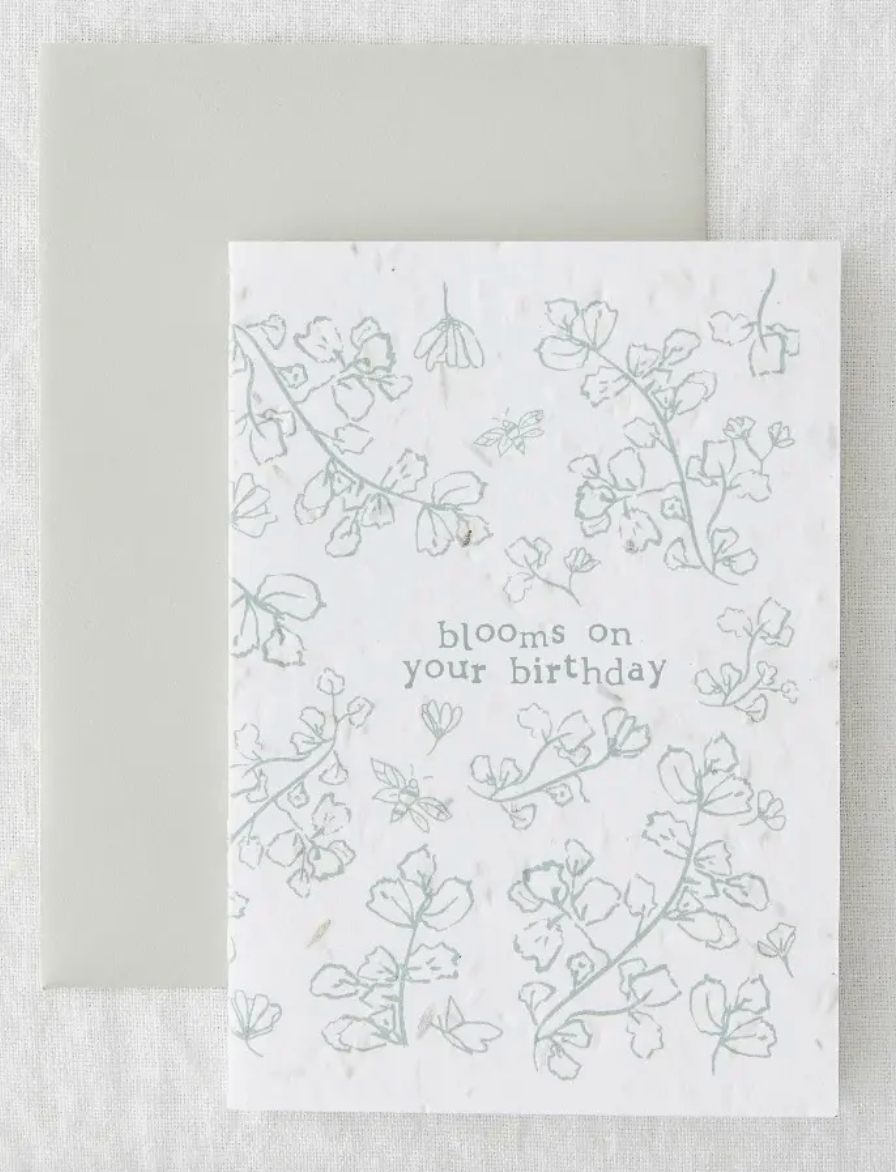 BLOOMS ON YOUR BIRTHDAY CARD